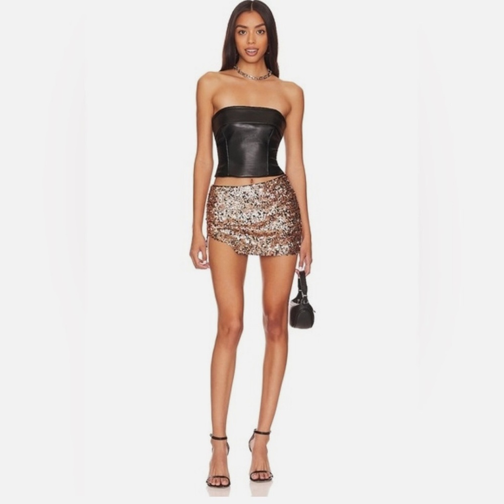 Free People Annalise Sequin Mini skirt! NWT - Picture 4 of 10